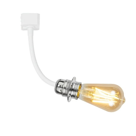 

Kiven J-Type track lighting pendants Industrial J track pendant lights with Aluminum Socket 1-Light Track Lighting Heads for Kitchen Island Hallway Restaurant Silver Finish