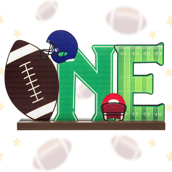 MALLMALL6 Football One  Centerpiece for Birthday Decor,1 Pack