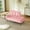 Pink, variant on Modern Two-Seater Velvet Sofa with 360° Rotating Side Table, Entryway Ottoman Bench with Backrest for Living Room, Bedroom, Apartment, Space Saver, Black