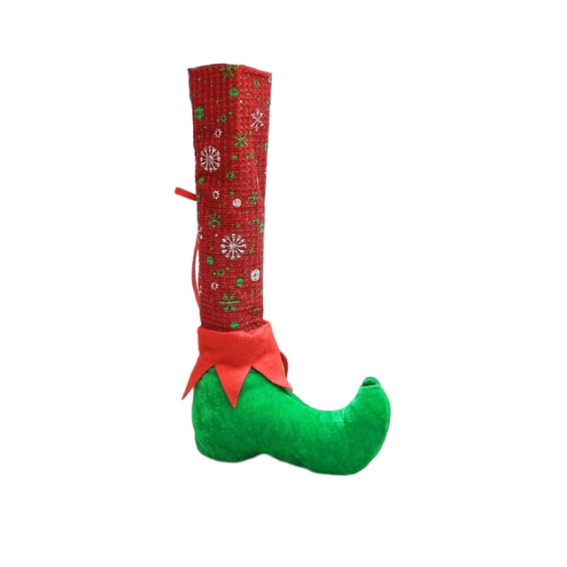 Inteprter Cubiertas para pies de de decoración navideña, cubiertas para pies de mesa, tela sin ruido, suministros para vacaciones, accesorios Kits de decoración para fiestas Inteprter HA070444-00