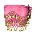 thumbnail image 2 of Hot Pink Women's Belly Dance Hip Scarf Women's Carnival Sequin Tassel Waist Chain Chiffon with Sequins Triangle Wrap Skirts Waist Chain for Music One Size, 2 of 4