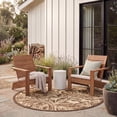 thumbnail image 3 of Safavieh Courtyard Connie Floral Indoor/Outdoor Area Rug, Natural/Brown, 5'3" x 5'3" Round, 3 of 8