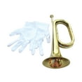 thumbnail image 3 of HILABEE Trumpet, Bugle, Musical Instrument, Brass Instrument, 13-inch, Cavalry Trumpet, for Beginners, Festivals, And Creating An Atmosphere, 3 of 8