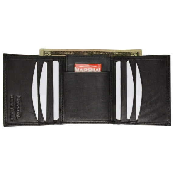 Genuine Leather Trifold W/Removable ID Holder Mens Wallet 2955