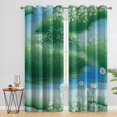 thumbnail image 2 of Dandelion Blackout Curtains, Nature Floral Curtains For Living Room, Bedroom, Drapes 2 Panels Set, Green Leaf Stream Grommet Window Treatments Room Decor 42"W x 84"L, 2 of 6
