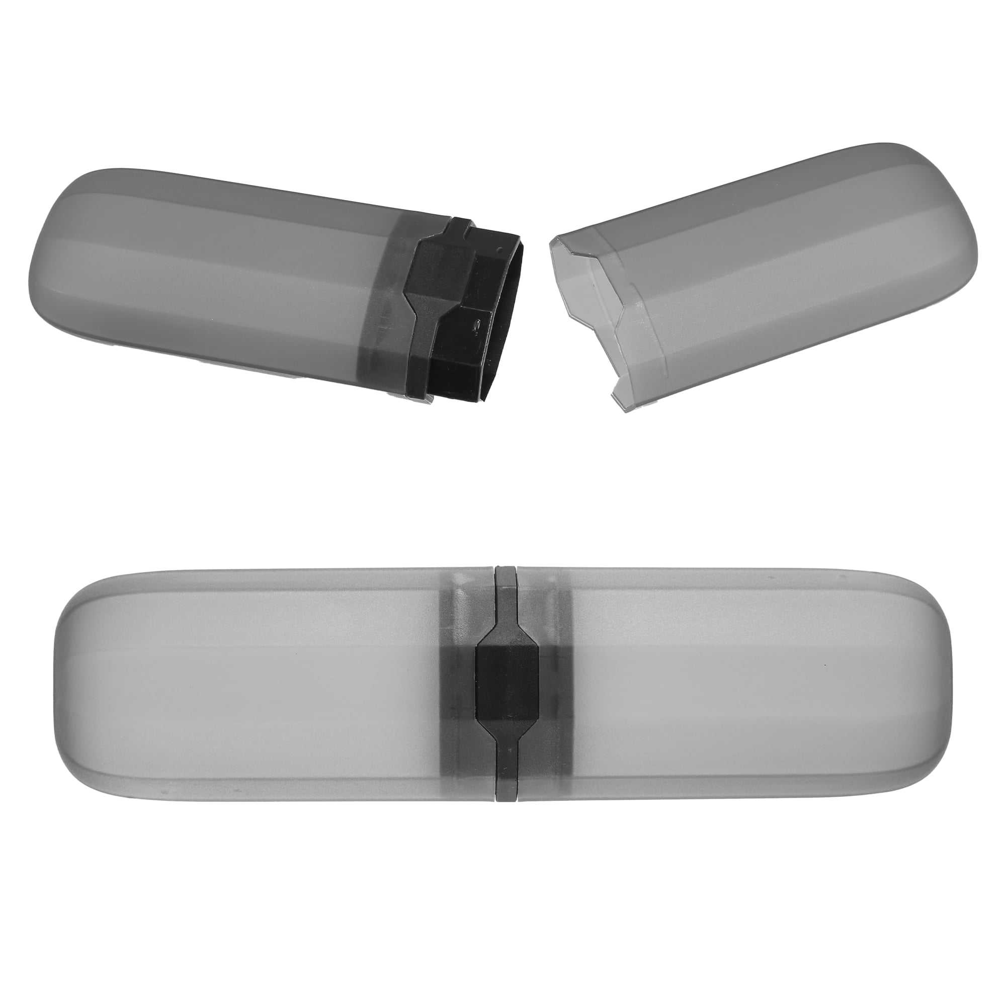 Unique Bargains Toothbrush Case Traveling Toothbrush Holder Case Plastic Black 7.87"x2.17"