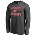 thumbnail image 2 of Men's Heathered Gray Detroit Red Wings Victory Arch II Long Sleeve T-Shirt, 2 of 3