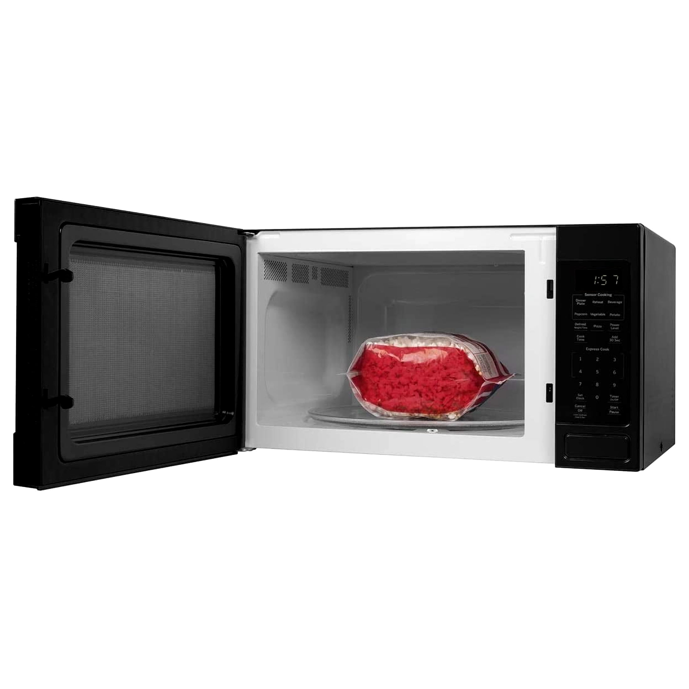 GE Appliances JES1657DMBB 1.6 cu. ft. Capacity Countertop Microwave Black