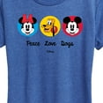 thumbnail image 3 of Disney - Mickey & Minnie Peace Love Dogs - Women's Short Sleeve Graphic T-Shirt, 3 of 5