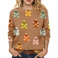 thumbnail image 5 of Certgust Usa Sweatshirt Under $15 Womens Halloween Graphic Print Long Sleeve Knit Pullover Sweater with Cozy Seasonal Style, 5 of 9