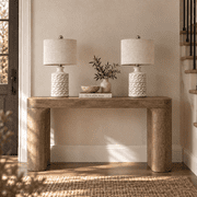 Oneach Ceramic Table Lamps Set of 2 for Living Room Bedroom 18.12 Farmhouse Bedside Nightstand Lamps