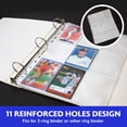 thumbnail image 5 of BAZIC Sports Card Holder Protector Sheet, 9 Pockets Plastic Top Loading Sheets, 11 Hole Punch (10/Pack), 144-Packs, 5 of 8