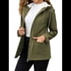 thumbnail image 3 of Chaqueta Impermeable para Mujer, Cortavientos con Capucha, Ideal para Senderismo, Viajes y Actividades Al Aire Libre. Verde XXXL, 3 of 9