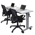 thumbnail image 5 of Offex OF-STAND-NESTC-60 - 60" Adjustable Flip Top Table with Crank Handle - White, 5 of 5