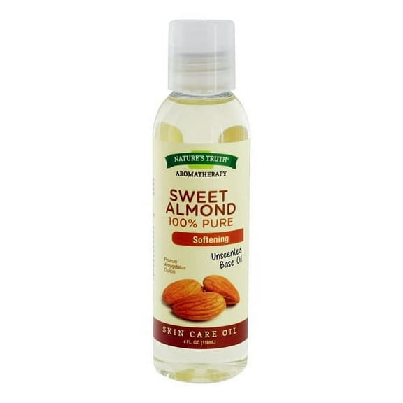 Natures Truth 100% Pure Unscented Sweet Almond Oil, 4 oz, 2 Pack