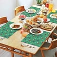 thumbnail image 4 of Merry Christmas Green Winter Xmas Trees Rectangle Dining Placemat 4PCS Durable Linen Placemats 12 X 18 Inch Winter Table Mats for Party Kitchen Dining Decor for Kitchen,Kitchen Table Mats, 4 of 5