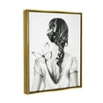 thumbnail image 3 of Stupell Industries Butterfly on Girl's Back Animals & Insects Painting Gold Floater Framed Art Print Wall Art, 25 x 31, 3 of 9