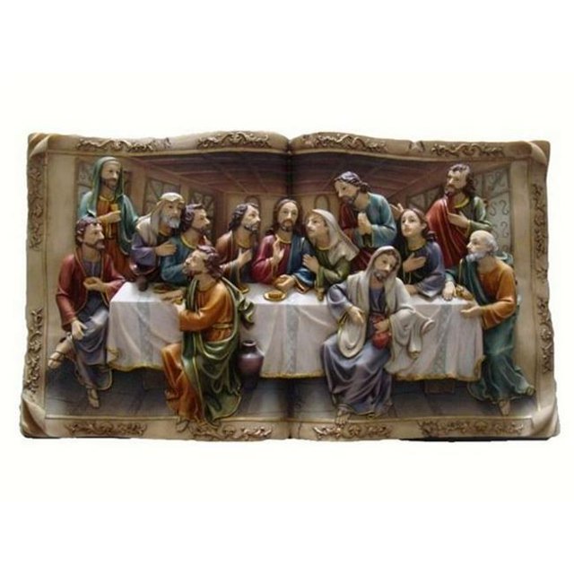 Hi-Line Gift 81876 Dernier Souper Plaque Murale Christine Figurine