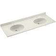 thumbnail image 4 of Swan Chesapeake Solid Surface 61'' Double Bathroom Vanity Top, 4 of 7