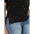 thumbnail image 4 of Rock & Republic Womens Oversized V Neck Short Sleeve Bleached Tee, 4 of 4
