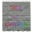 thumbnail image 2 of Ambesonne Saying Shower Curtain, Motivation Saying Bricks, 69"Wx84"L, Multicolor, 2 of 4