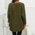 thumbnail image 5 of lcziwo Fuzzy Fleece Sweatshirts for Women Winter Warm Sherpa Pullover Cute Heart Print Casual Thermal Sweatshirt Loose Comfy Loungewear Tunic Tops with Pockets Prime Sales Today Army Green M, 5 of 6