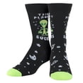 thumbnail image 4 of Crazy Socks, Unisex, Graphic, This Planet Sucks, Crew Socks, Novelty Silly Fun, 4 of 6
