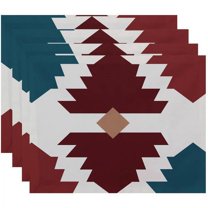 Simply Daisy 18" x 14" Mesa Geometric Print Placemats, Set of 4