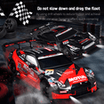 thumbnail image 2 of 1:16 4WD RC Drift Car, High-Speed Racing Car with LED Lights, Replaceable Drift Tires, 3.7V Battery & 2.4G Remote Control GTR Light Drift Car Toy for Adults, 2 of 9