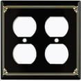 thumbnail image 3 of Metal Light Switch Plate Cover Elegant Victorian Floral Frame Black FRA072, 3 of 13