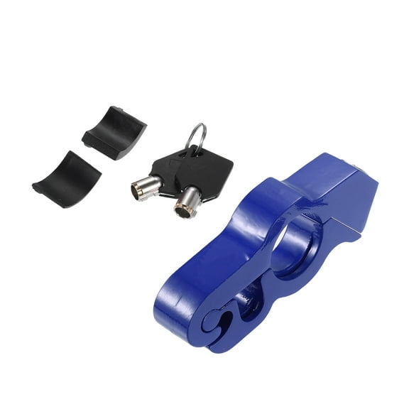 1 Set Motorcycle Grip Lock Handlebar Throttle Security Lock Adjustable Anti-Theft Handlebar Lock Blue