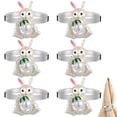 thumbnail image 2 of SHISUYAN 6Pcs Delicate Napkin Rings Alloy Napkin Buckles Decorative Serviette Buckles Serviette Supply, 2 of 8