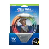 Nite Ize NiteHowl Bandana Rechargeable LED Safety Necklace - Adjustable Dog Accessories for Safety - Dog Collar with LED Light & Reflective Bandana - Dog & Puppy Supplies - Multicolor