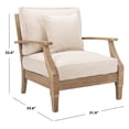 thumbnail image 3 of Ssafavieh Martinique Coastal Eucalyptus Wood Solid Print Armchair, Natural / Beige, 3 of 11