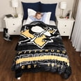 thumbnail image 2 of Couverture de luxe en velours des penguins de pittsburgh de la LNH, 2 of 6