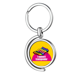 thumbnail image 1 of Yo apoyo a bisexuales LGBT Arcoiris Rotating keychain Metal Keyring Holder, 1 of 2