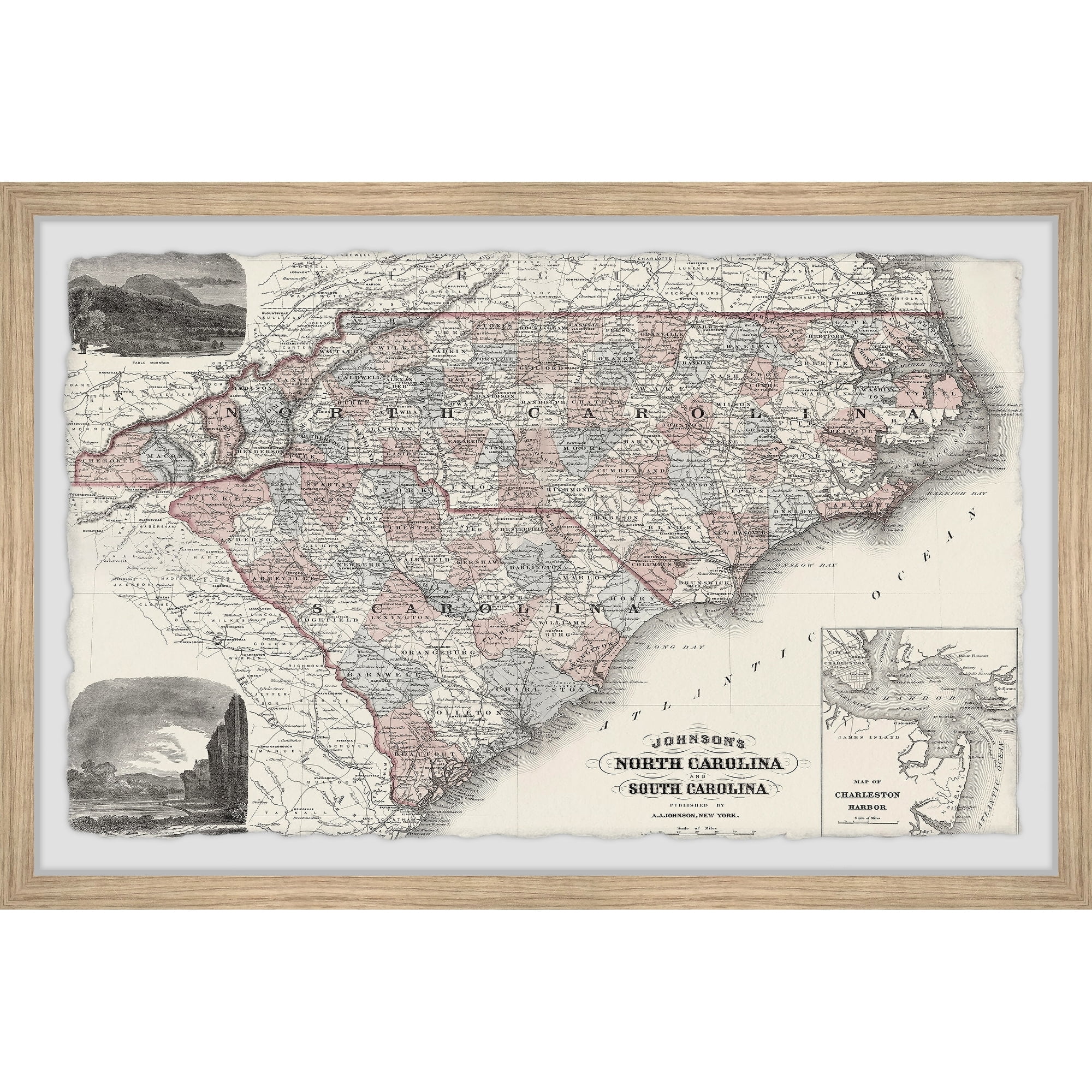 Marmont Hill Top of North Carolina Framed Wall Art