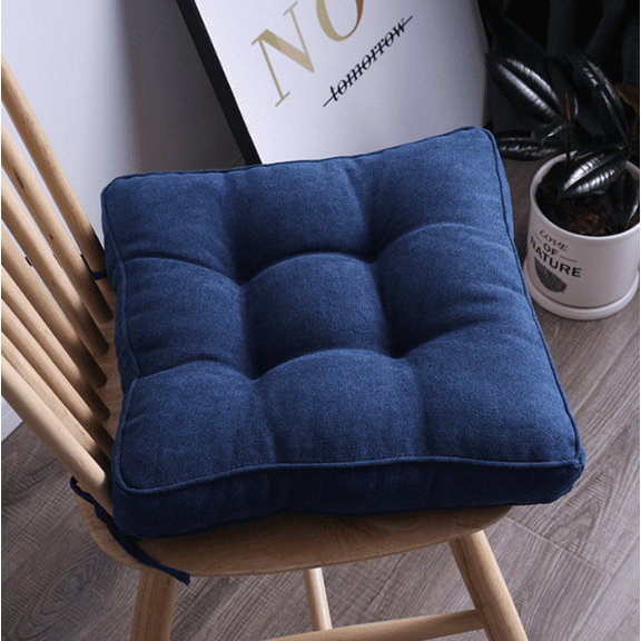 Namzi Cushion Garden Terrace Home Kitchen Office Thick Comfortable Cushion, Dark Blue, 16 * 16 inches