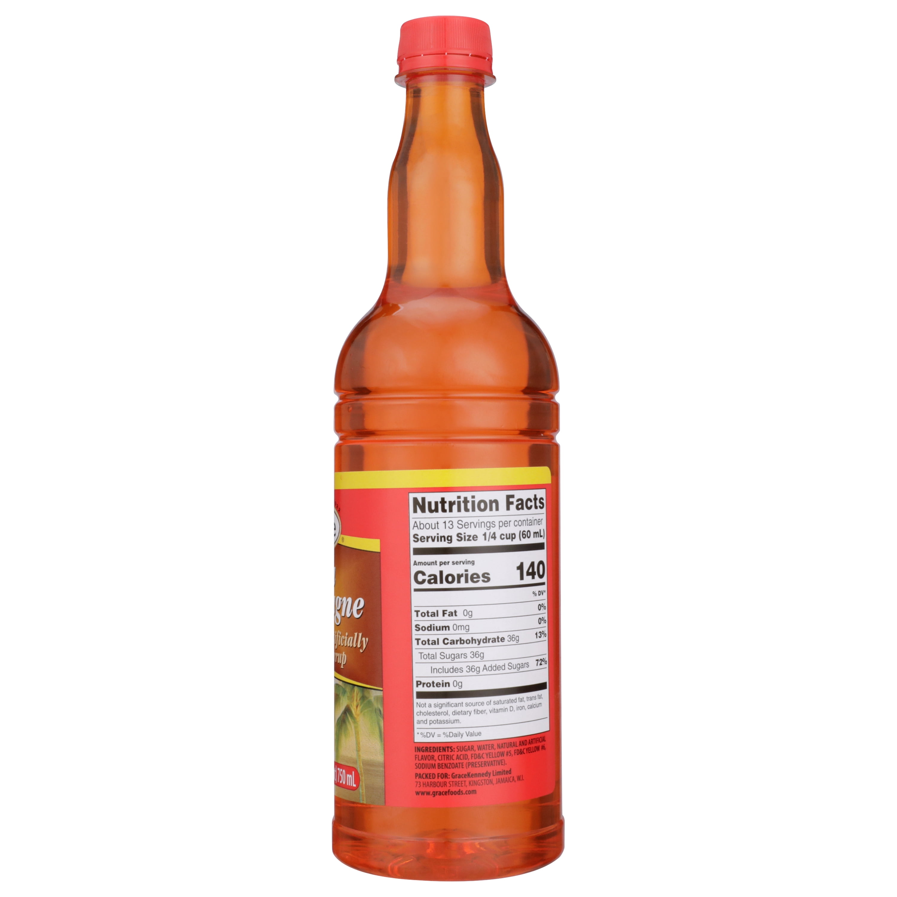 Grace Kola Champagne Syrup, 25.5 Fl Oz Bottle
