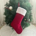 thumbnail image 4 of 20 Inches Christmas Stockings,Red Velvet with White Super Soft Plush Cuff Xmas Stockings Classic Personalized Stocking Decorations for Family Holiday Season Décor, 4 of 8