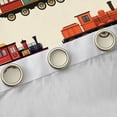 thumbnail image 4 of Castle Fairy Whimsical Steam Train Curtains Pack of 2 (42x84 Each) for Toddlers, Classic Locomotive Curtains Blackout for Bedroom, Red Orange Green, 4 of 6