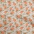 thumbnail image 1 of oneOone Cotton Poplin Orange Fabric Florals Quilting Supplies Print Sewing Fabric By The Yard 42 Inch Wide, 1 of 5