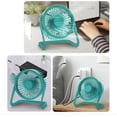 thumbnail image 2 of 5 inch Small Table Fan,Topboutique Mini Desktop Fan,Compact USB Powered Fan,Portable Desk Fans,Quiet Fan for Dorm Bedroom Room Office,Air Circulation,Head Adjustable,Blue, 2 of 8
