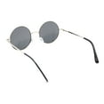 thumbnail image 4 of Iconic Hippie Musician 70s Round Circle Lens Metal Rim Sunglasses Silver - Solid Black, 4 of 4