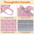 thumbnail image 4 of Pioneer Flower Floral Print Pattern Insulated Lunch Bag for Women & Adults,Large Portable Soft Cooler Lunch Bag,Thermal Food Storage Tote with Pearl Cotton,8.66L,8.75x5.75x9.5 Inch, 4 of 6