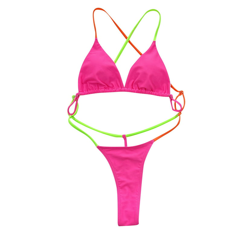 2023 New Sexy Bikinis Straps Swimwear Women High Cut Bikini Set String  Swimming Suit for Woman Pink Swimsuit Biquine Brasileiro