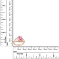 thumbnail image 4 of AFFY Celtic Lady's Simulated Pink Tourmaline Ring In 14K Rose Gold Plated 925 Sterling Silver Jewelry for Ladies, Ring Size 9, 4 of 4