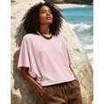 thumbnail image 5 of Czanzd Women's Oversized Cotton T Shirt, Loose Fit, Casual, Short Sleeve, Summer Top, Light-Pink, Small, 5 of 6
