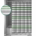 thumbnail image 3 of Extra Long Shower Curtain 72x96 Inch, Sage Green Grey Striped Shower Curtain Waterproof Bathroom Decor Horizontal Lines Simple Minimalist Fabric Bath Curtain Set Accessories with Hooks, 3 of 6