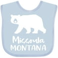 thumbnail image 3 of Inktastic Missoula, Montana White Bear Silhouette Boys or Girls Baby Bib, 3 of 4